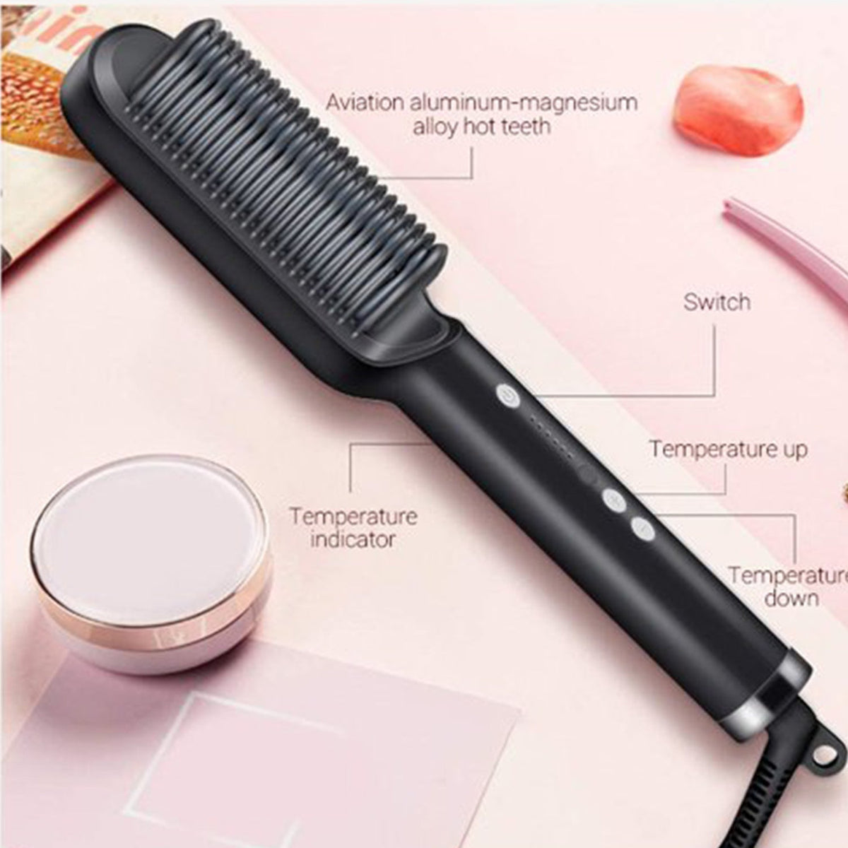 6168 Hqt-909B Hair Straightener Used While Massaging Hair Scalps And Head. ediscountshops.com